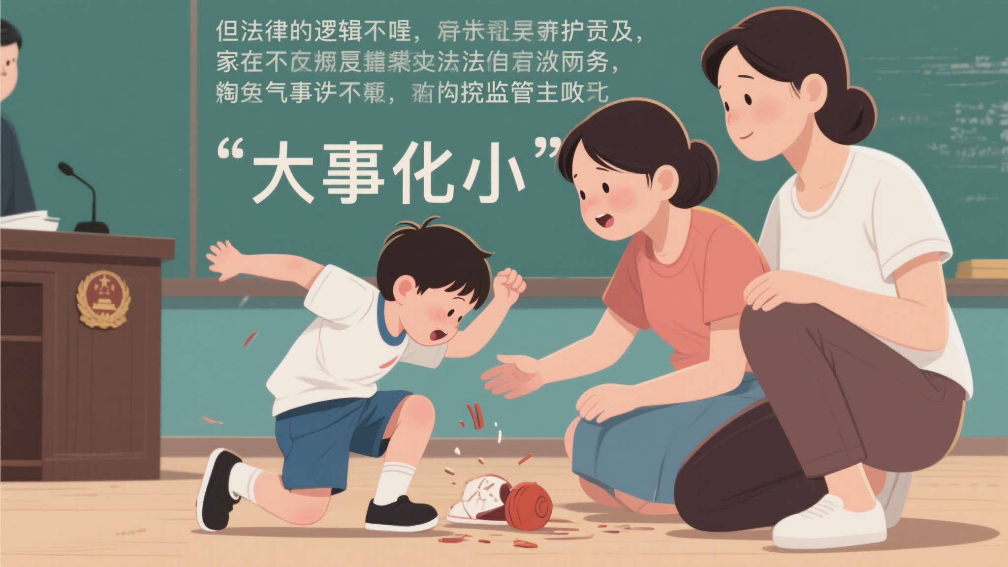 很多家长认为，孩子只是"淘气"，出了事情应该"大事化小"。但法律的逻辑并非如此。